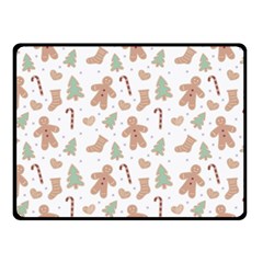 Ginger Christmas Pattern Fleece Blanket (small) by designsbymallika