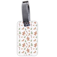 Ginger Christmas Pattern Luggage Tag (two Sides) by designsbymallika