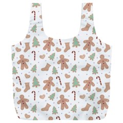 Ginger Christmas Pattern Full Print Recycle Bag (xxxl) by designsbymallika