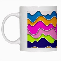 Bubble Liquid Print White Mugs by designsbymallika