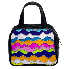 Bubble Liquid Print Classic Handbag (two Sides)