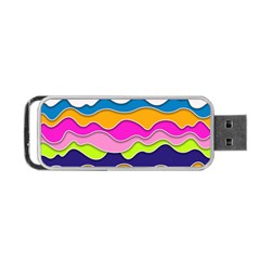 Bubble Liquid Print Portable Usb Flash (one Side) by designsbymallika