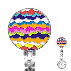 Bubble Liquid Print Stainless Steel Nurses Watch by designsbymallika