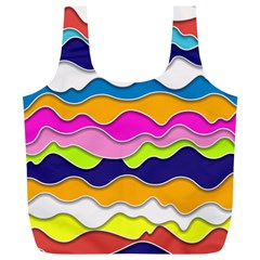 Bubble Liquid Print Full Print Recycle Bag (xl) by designsbymallika