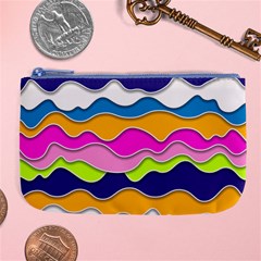 Bubble Liquid Print Large Coin Purse by designsbymallika