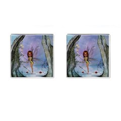 Cute Ittle Fairy With Ladybug Cufflinks (square) by FantasyWorld7