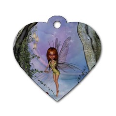 Cute Ittle Fairy With Ladybug Dog Tag Heart (one Side) by FantasyWorld7