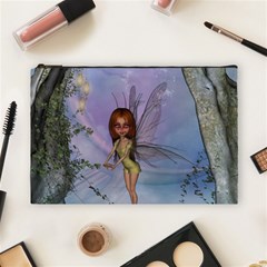 Cute Ittle Fairy With Ladybug Cosmetic Bag (large) by FantasyWorld7