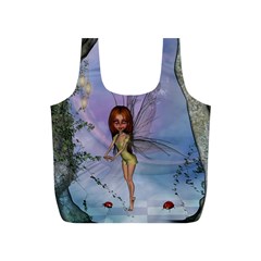 Cute Ittle Fairy With Ladybug Full Print Recycle Bag (s) by FantasyWorld7