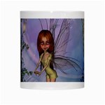 Cute Ittle Fairy With Ladybug White Mugs Center