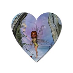 Cute Ittle Fairy With Ladybug Heart Magnet by FantasyWorld7