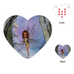 Cute Ittle Fairy With Ladybug Playing Cards Single Design (heart) by FantasyWorld7