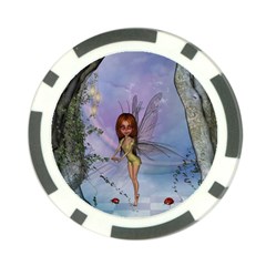 Cute Ittle Fairy With Ladybug Poker Chip Card Guard by FantasyWorld7