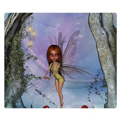 Cute Ittle Fairy With Ladybug Double Sided Flano Blanket (small)  by FantasyWorld7