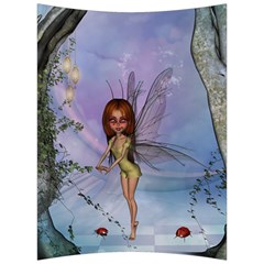 Cute Ittle Fairy With Ladybug Back Support Cushion by FantasyWorld7