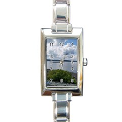 Lake Wallenpaupack Rectangle Italian Charm Watch by canvasngiftshop