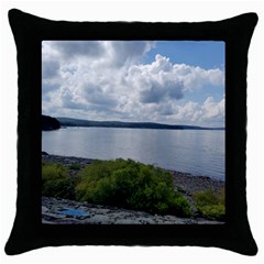 Lake Wallenpaupack Throw Pillow Case (black) by canvasngiftshop