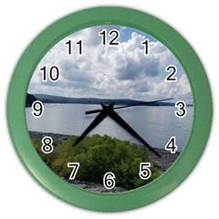 Lake Wallenpaupack Color Wall Clock by canvasngiftshop