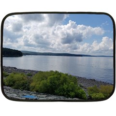 Lake Wallenpaupack Double Sided Fleece Blanket (mini)  by canvasngiftshop