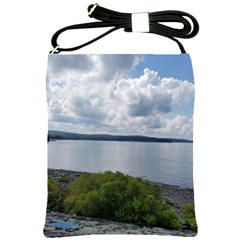 Lake Wallenpaupack Shoulder Sling Bag by canvasngiftshop