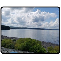 Lake Wallenpaupack Fleece Blanket (medium)  by canvasngiftshop