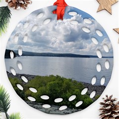 Lake Wallenpaupack Ornament (round Filigree) by canvasngiftshop