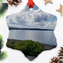 Lake Wallenpaupack Snowflake Ornament (two Sides) by canvasngiftshop