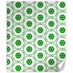 White Green Shapes Canvas 8  X 10  by Mariart