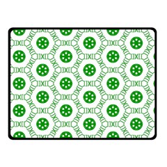 White Green Shapes Double Sided Fleece Blanket (small)  by Mariart