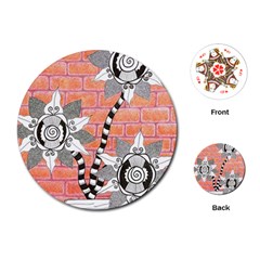 Brick Wall Flower Pot Playing Cards Single Design (round) by okhismakingart