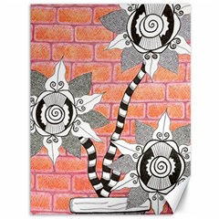 Brick Wall Flower Pot Canvas 36  X 48  by okhismakingart