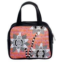 Brick Wall Flower Pot Classic Handbag (two Sides) by okhismakingart