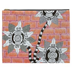 Brick Wall Flower Pot Cosmetic Bag (xxxl) by okhismakingart