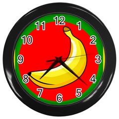 Banana Republic Flags Yellow Red Wall Clock (black) by HermanTelo