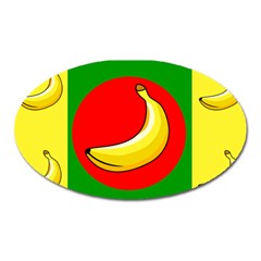 Banana Republic Flags Yellow Red Oval Magnet by HermanTelo