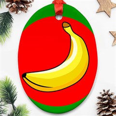 Banana Republic Flags Yellow Red Oval Ornament (two Sides)