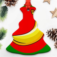 Banana Republic Flags Yellow Red Christmas Tree Ornament (two Sides)