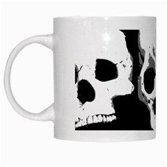 Halloween Horror Skeleton Skull White Mugs by HermanTelo