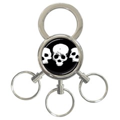 Halloween Horror Skeleton Skull 3-ring Key Chain by HermanTelo