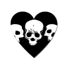 Halloween Horror Skeleton Skull Heart Magnet by HermanTelo