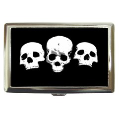 Halloween Horror Skeleton Skull Cigarette Money Case by HermanTelo