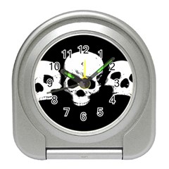 Halloween Horror Skeleton Skull Travel Alarm Clock by HermanTelo