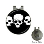 Halloween Horror Skeleton Skull Hat Clips with Golf Markers Front