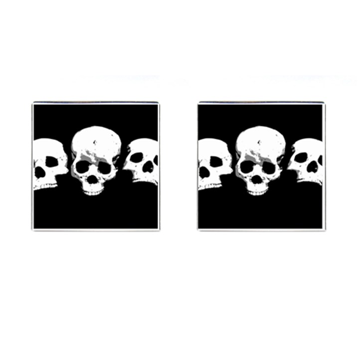 Halloween Horror Skeleton Skull Cufflinks (Square)