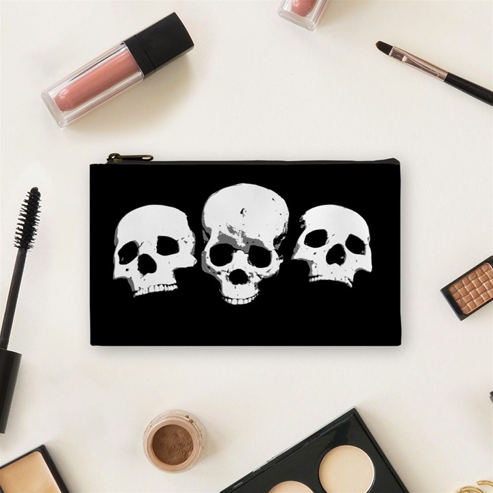 Halloween Horror Skeleton Skull Cosmetic Bag (Small)