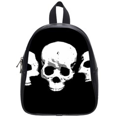 Halloween Horror Skeleton Skull School Bag (small) by HermanTelo