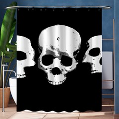 Halloween Horror Skeleton Skull Shower Curtain 60  X 72  (medium) 