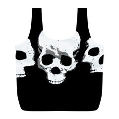 Halloween Horror Skeleton Skull Full Print Recycle Bag (l) by HermanTelo