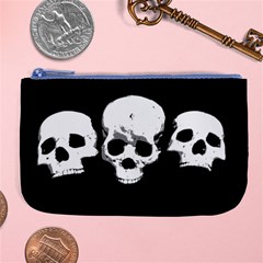 Halloween Horror Skeleton Skull Large Coin Purse by HermanTelo