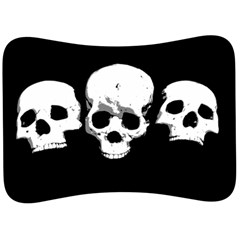 Halloween Horror Skeleton Skull Velour Seat Head Rest Cushion by HermanTelo